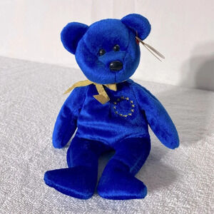 5/$35 Vintage Ty Beanie Baby Blue Unity Bear Bear